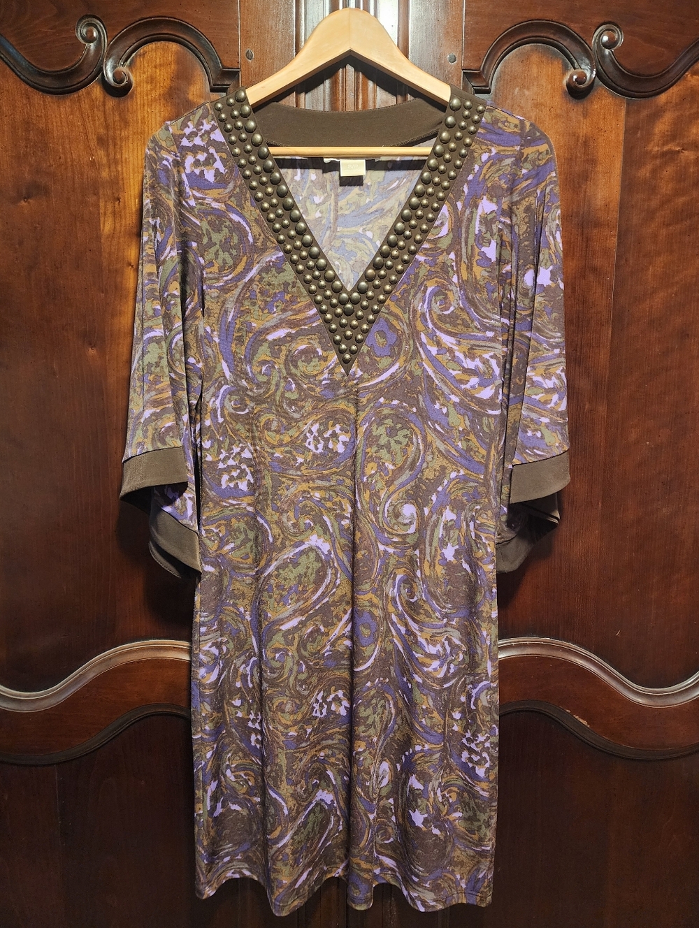 MICHEAL KORS - Abstract Purple Paisley Dress